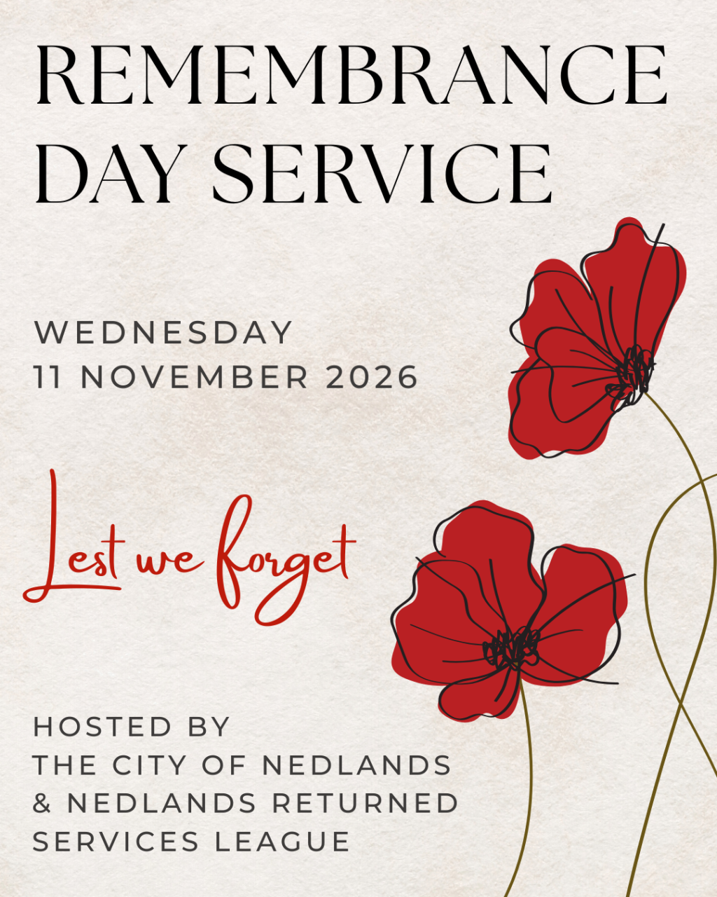 Remembrance Day 2026